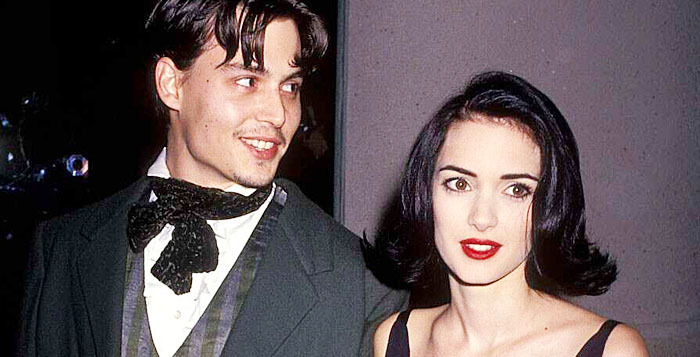 Whose name did Johnny Depp have tattooed on his arm in 1990? 2 Johnny Depp and Winona Ryder
