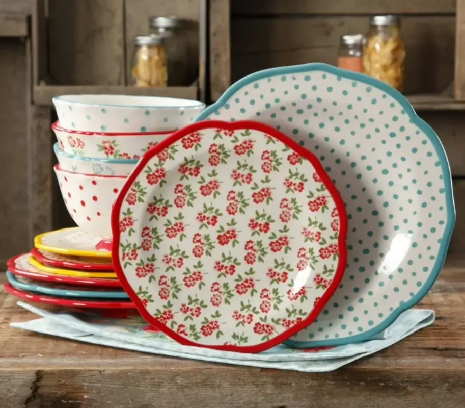 pioneer woman dinnerware set walmart